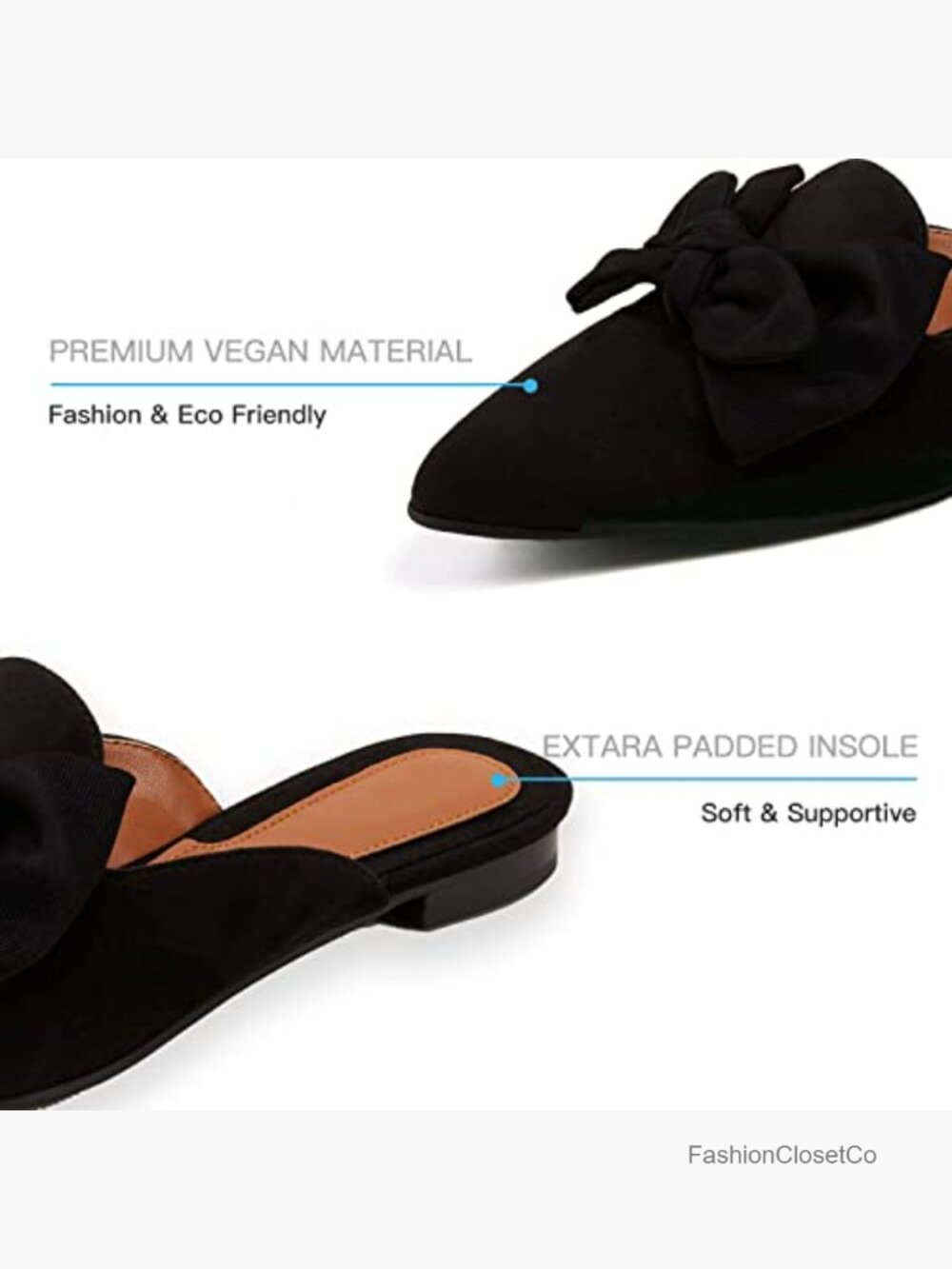 Faux Suede Platform Mules Slip On Pointed Toe Comfort Loafers - Picture 4 of 7